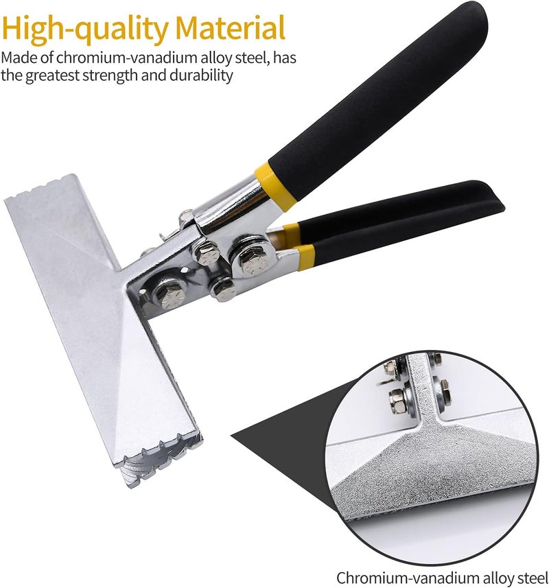 Mdvora Hand Seamer, 6in Straight Jaw Sheet Metal Bender Tools, Sheet Metal Seamer Form Edge Seamer Seaming Plier with Ergonomic Handle, for Bending and Flattening Sheet Metal Hand Tool - Image 2